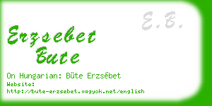 erzsebet bute business card