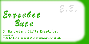 erzsebet bute business card